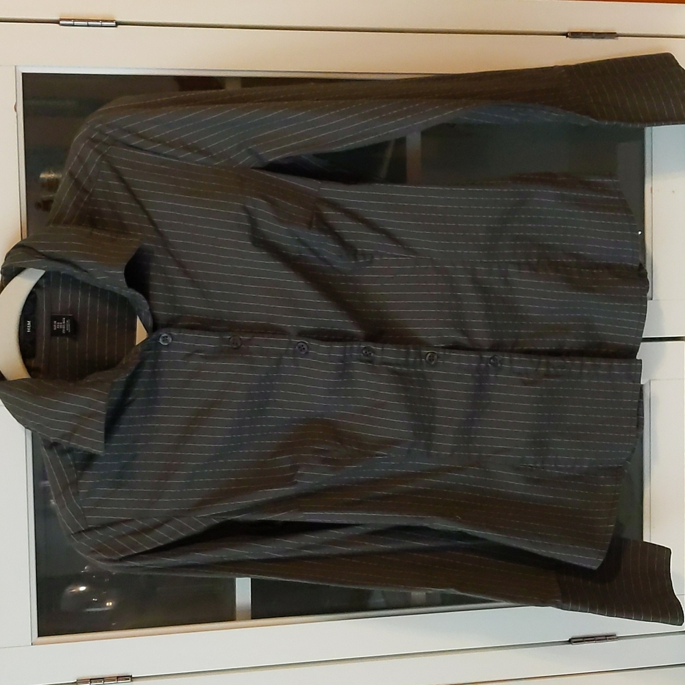 H&M Grey Striped Blouse US 6
